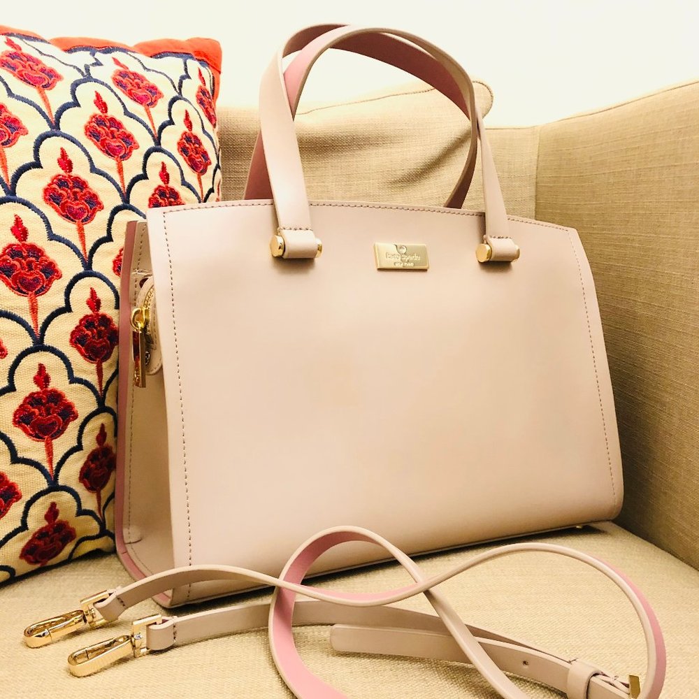Kate Spade Beige Nude Satchel Top zipper